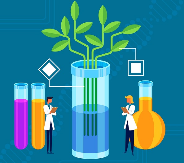 illustrated biotechnology concept